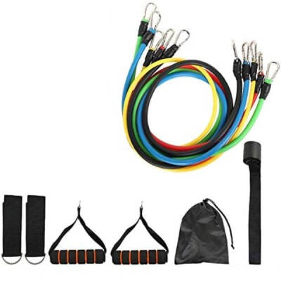 11 Parça Çok Fonksiyonlu Spor Egzersiz Bandı Seti - 5