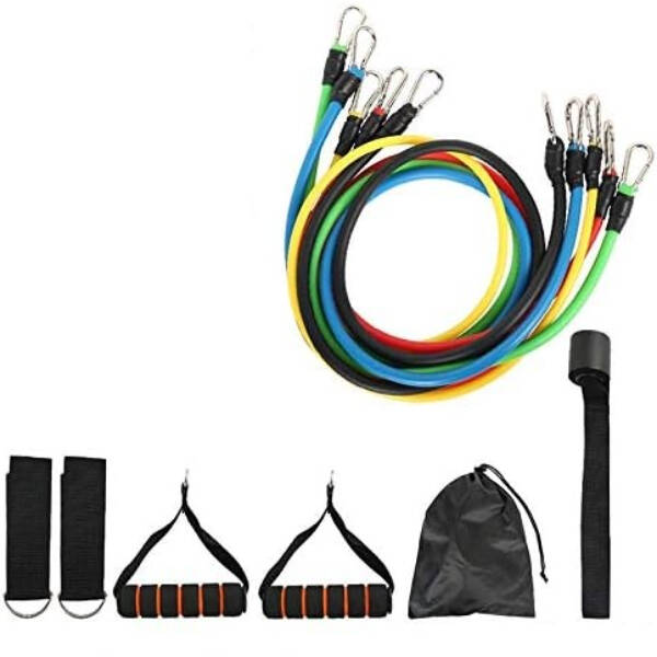 11 Parça Çok Fonksiyonlu Spor Egzersiz Bandı Seti - 5