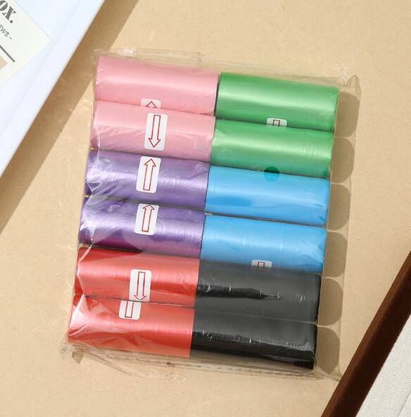 12'li Köpek Dışkı Poşeti Düz Renkli Set - 1