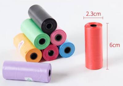 12'li Köpek Dışkı Poşeti Düz Renkli Set - 3