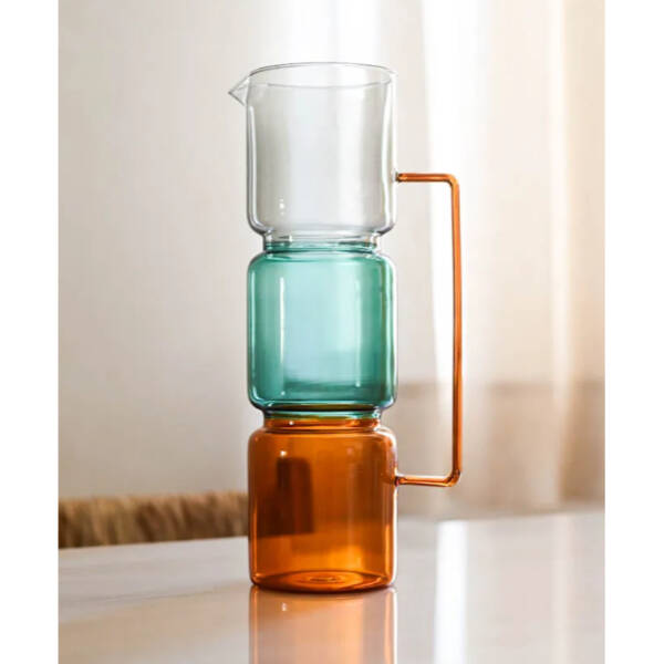 1670 ml Renkli Cam Sürahi - 1