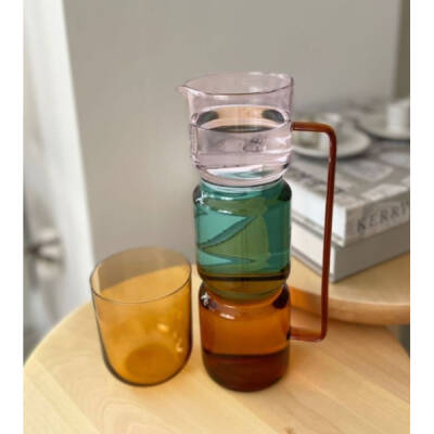 1670 ml Renkli Cam Sürahi - 4