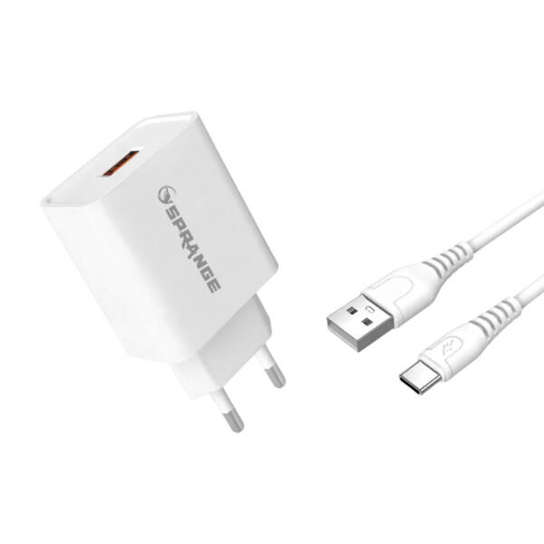 22W USB-A Başlık - Type-C Data Ve Şarj USB Kablosu - 1