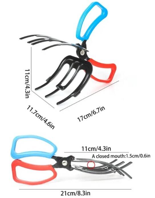 3 Pençeli 11 cm Balık Sabitleyici Maşa - 3