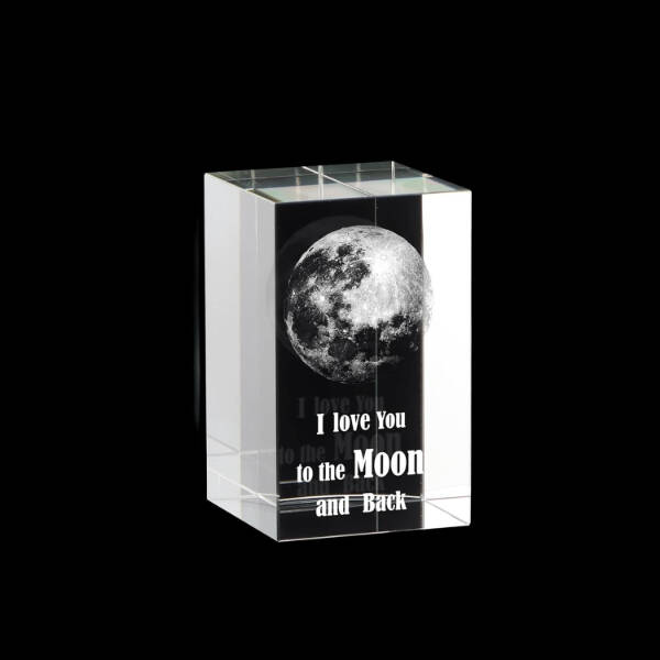 3D Kristal Mesajlı Ay Modeli - 1