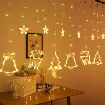 3m 6 Sıra Şekilli Perde Led Işık Gün Işığı - 1