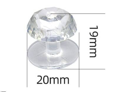 4 Adet Kristal Tasarımlı Çok Amaçlı Yapışkanlı Tutacak Buton (1)