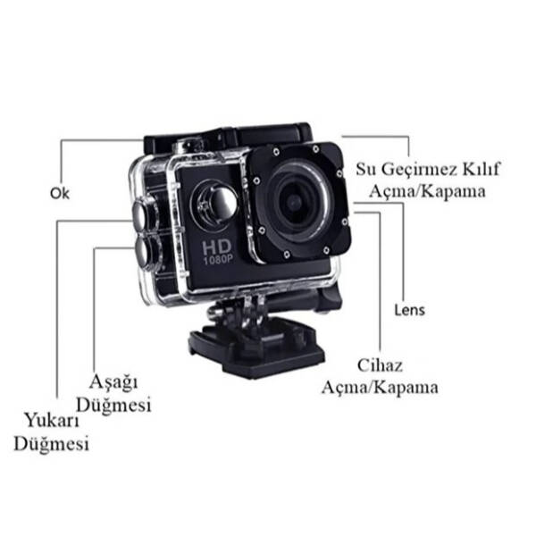 4K Su Geçirmez Wi-Fi Aksiyon Kamerası - 2