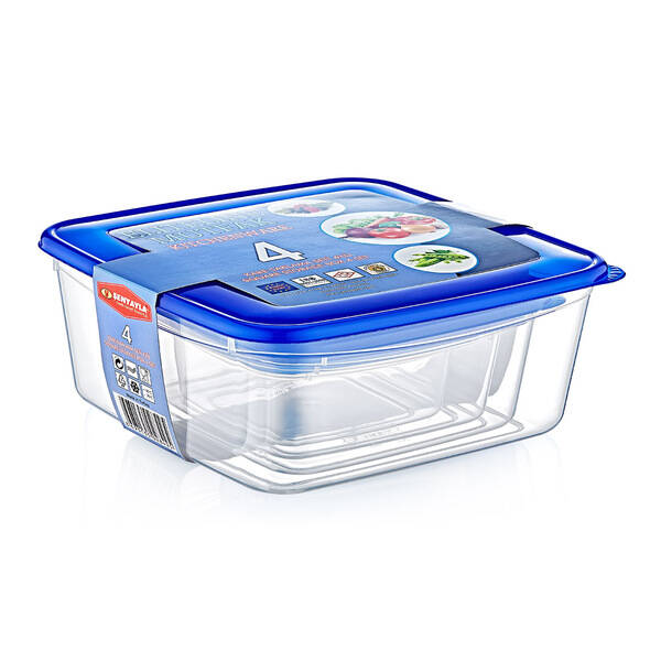 4'lü Kare Saklama Kabı Seti - 1