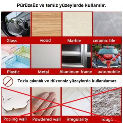 60 Parça Kolay Açılır Güçlü Çift Taraflı Bant 18mmx50mm - 5