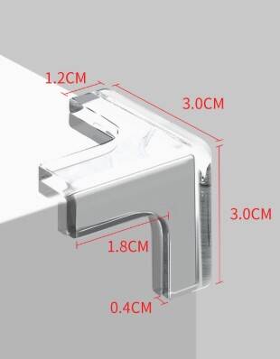 8'li Set Silikon Şeffaf Masa Kenarı Koruma Aparatı - 2