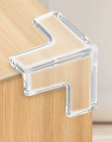 8'li Set Silikon Şeffaf Masa Kenarı Koruma Aparatı - 4