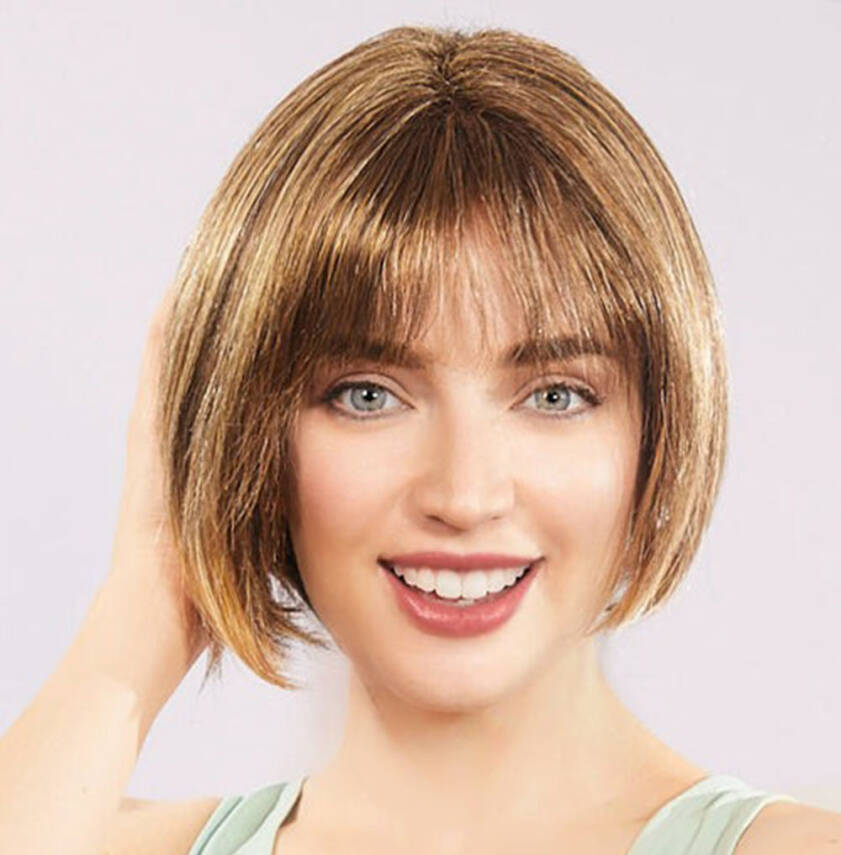 Açık Kahverengi Küt Parti Peruk - 1