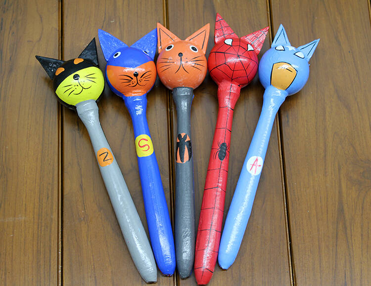 Ahşap 5'li Marakas Seti Model 2 - 1