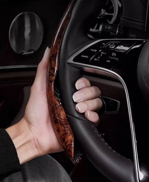 Ahşap Tasarımlı Direksiyon Simidi Koruma Kılıfı 2 li - 2