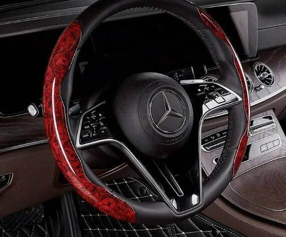 Ahşap Tasarımlı Direksiyon Simidi Koruma Kılıfı 2 li - 3