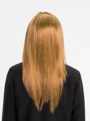 Altın Renk Düz Kesim İçi Astarlı Uzun Parti Peruğu (1)