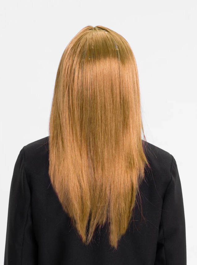 Altın Renk Düz Kesim İçi Astarlı Uzun Parti Peruğu - 2