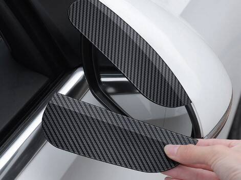 Araba Ayna Yağmur Koruyucu Siper Karbon Desenli - 1