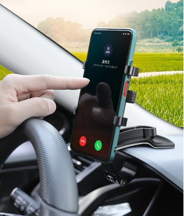 Araba Gösterge Üstüne Takılan 360 Oynar Başlıklı Telefon Tutucu - 1