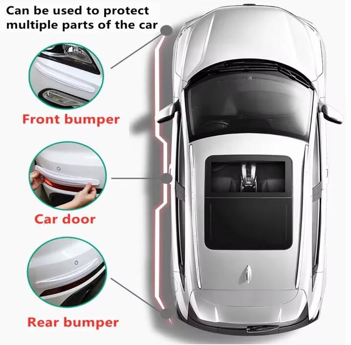 Araba Tampon Koruyucu Karbon Desenli Siyah - 3