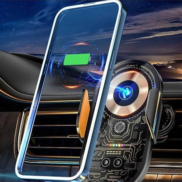 Araç İçi Kablosuz Şarjlı Telefon Tutucu - 1