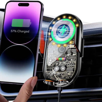 Araç İçi Kablosuz Şarjlı Telefon Tutucu - 4