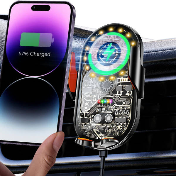 Araç İçi Kablosuz Şarjlı Telefon Tutucu - 4