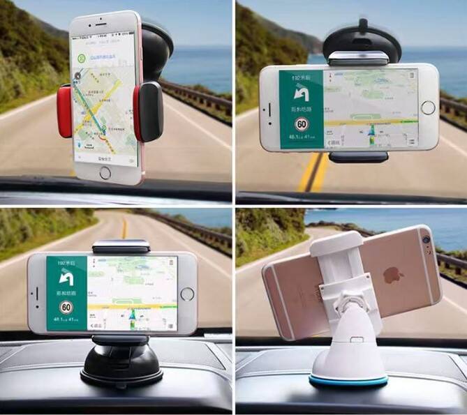 Araç İçi Torpido ve Cam Vakumlu Kısa Boy Telefon Tutucu - 3