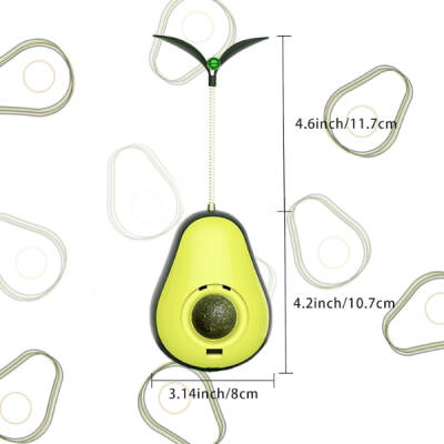 Avokado Şeklinde Kedi Naneli ve Mama Hazneli Kedi Oyuncağı - 3