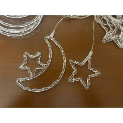 Ay Yıldız Perde Led 10 Saçaklı (1)