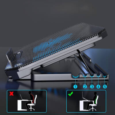Ayarlanabilir Yükseklik Kademeli Laptop Soğutucu Fan - 3