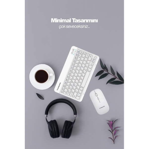 Beyaz Kablosuz Klavye Ve Mouse Seti - 2