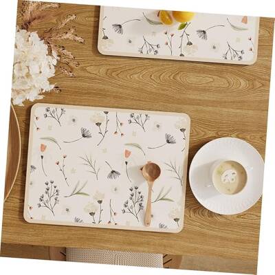 Çiçekli Kaymaz Servis Matı (1)