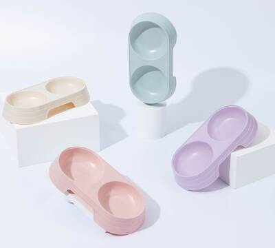 Çift Bölmeli Evcil Hayvan Mama Kabı (1)