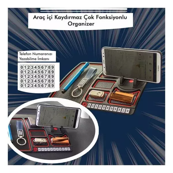 Çok Fonksiyonlu Araç İçi Telefon Tutucu - 5