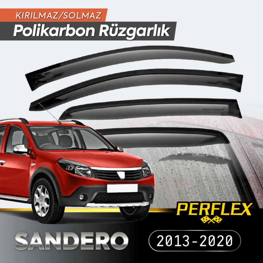 Dacia Sandero 2013-2020 Cam Rüzgarlığı V2 Düz - 1