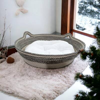 Decohandy 40 Cm Elyaflı Kedi Yatağı (1)