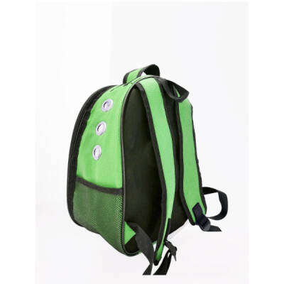 Deri Astronot Kedi Ve Köpek Taşıma Çantası Yeşil Renk - 3