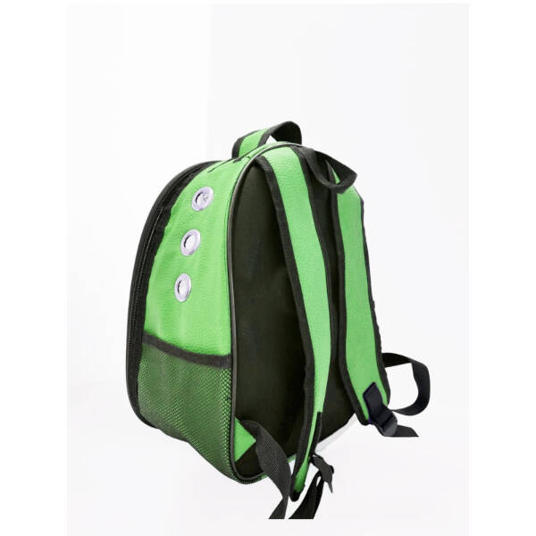 Deri Astronot Kedi Ve Köpek Taşıma Çantası Yeşil Renk - 3