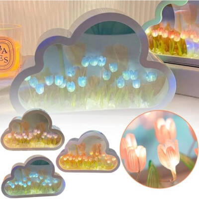 El Yapımı Büyük Boy Bulut Gece Lambası - 3