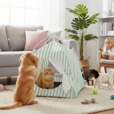 Evcil Hayvan Katlanabilir Oyun Çadırı (1)