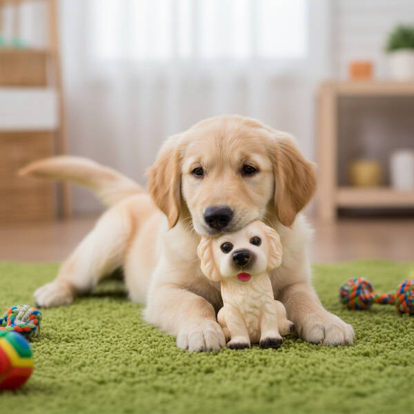 Evcil Hayvan Sesli Köpek Şeklinde Plastik Oyuncak - 2