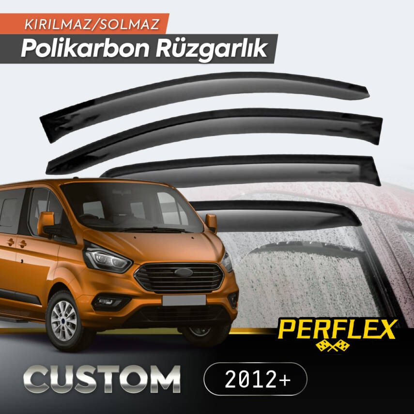 Ford Custom 2012+ Cam Rüzgarlığı V2 Düz - 1
