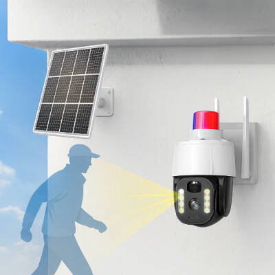 Güneş Enerjili Alarmlı Çakarlı Dış Mekan Güvenlik Kamerası - 3