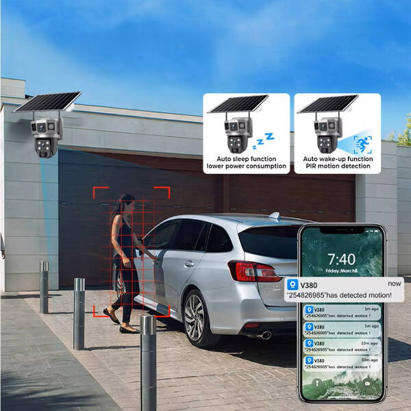 Güneş Enerjili Çift Lens Dış Mekan Güvenlik Kamerası - 3