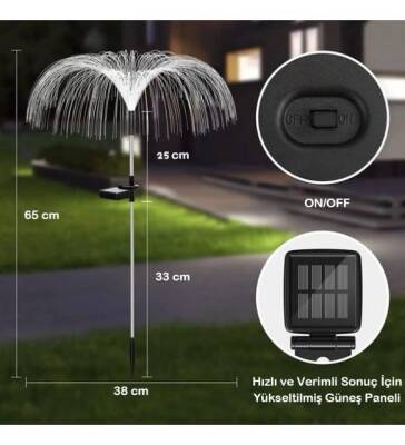 Güneş Enerjili Denizanası Bahçe Lambası 2 Adet - 4