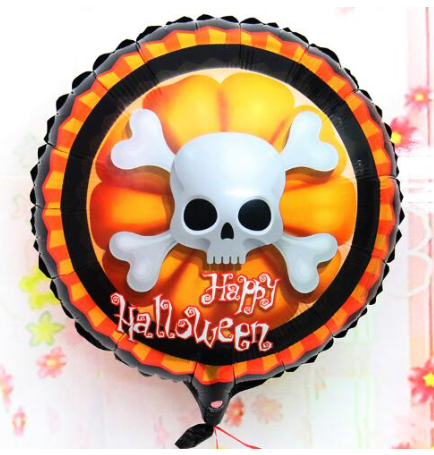 Halloween Kuru Kafa Folyo Balon 18 inç - 1