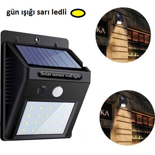 Hareket Sensörlü Güneş Enerjili Lamba - 1
