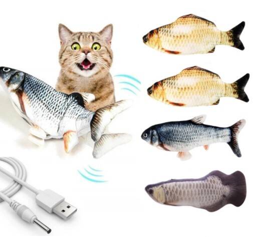Hareketli Balık Kedi Oyuncağı Şarjlı - 1